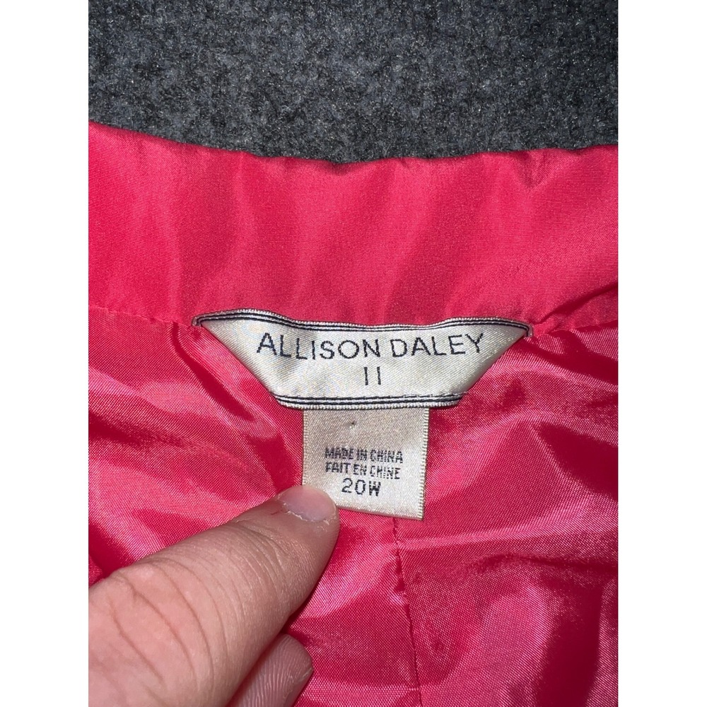 Allison Daley Women 20W Red Quilted Full Zip Vest Mock Neck Pockets Lightweight - Picture 2 of 6